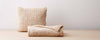 natural beige throw and pillow