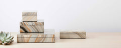 marbelized lacquer boxes