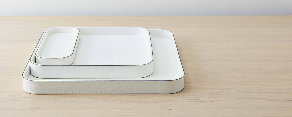 white trays