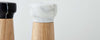 oak and marble salt and pepper mills