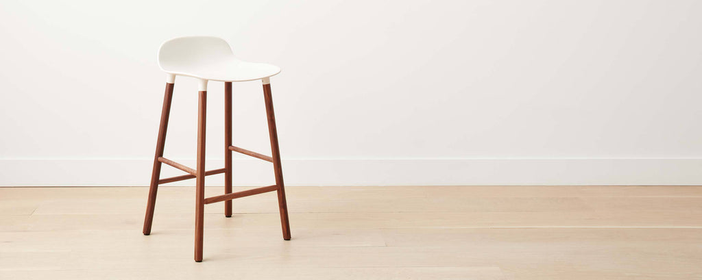 resin walnut counter stools