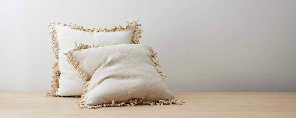 knotted trim pillows