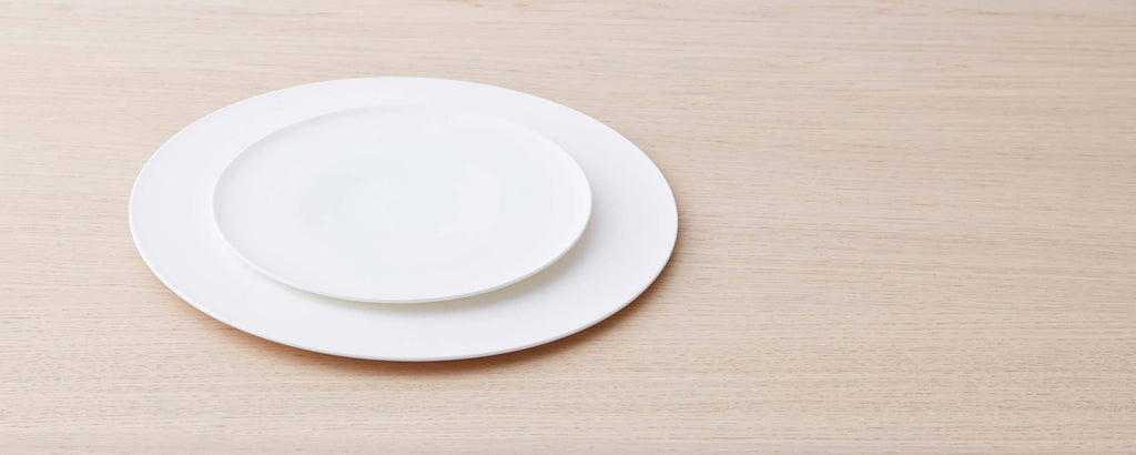 white plates