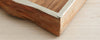 pine and silver square trays