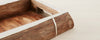 pine and silver rectangular trays