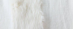 rabbit fur striped pillows