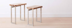 petrified wood end tables