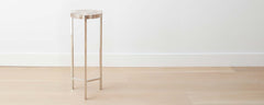 petrified wood round side tables