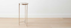 petrified wood round side tables