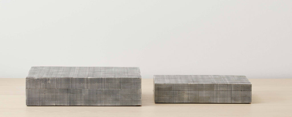 gray etched boxes