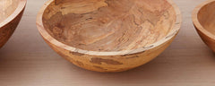 spalted wood round bowls