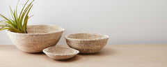 handwoven fabric bowls