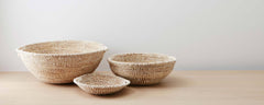 handwoven fabric bowls