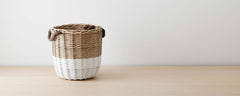 white dipped willow baskets