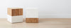 cement teak stools
