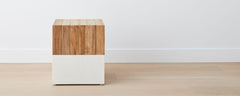 cement teak stools
