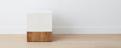 cement teak stools
