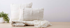 natural vertebra pillows and throw