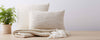 natural caterpillar pillows and throw