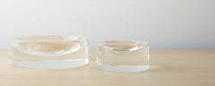 glass round convex bowls
