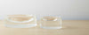 glass round convex bowls