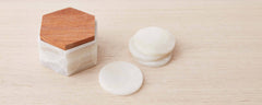 round onyx coasters and hexagon box