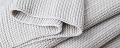 cotton light grey marled pillow and throw