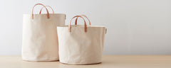 natural canvas buckets