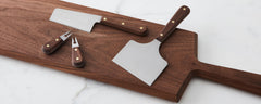 walnut cheese board tools
