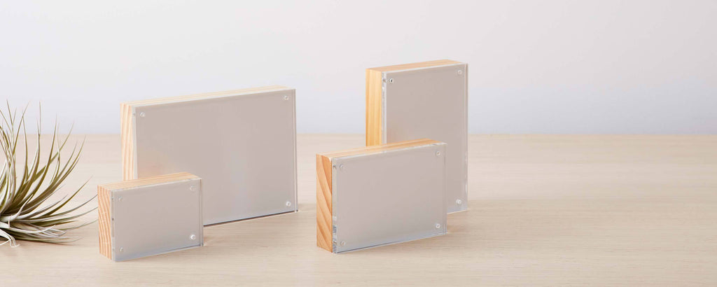 lucite photo frames