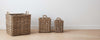 gray wash rattan baskets