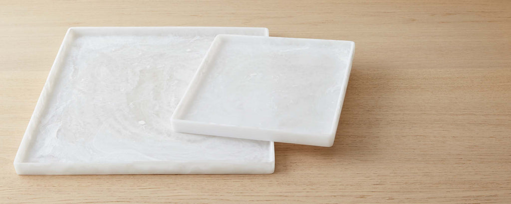 marble resin trays