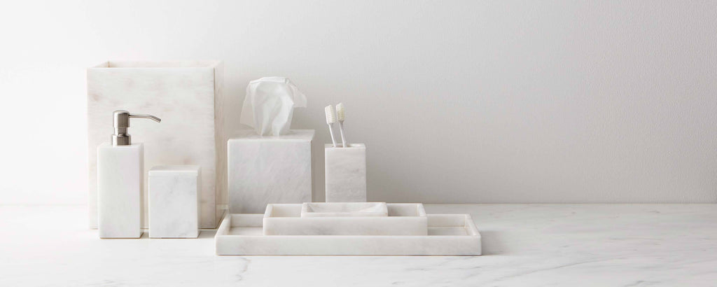 white marble bath collection