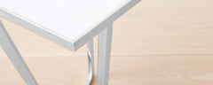 chrome marble end tables