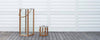 teak and stainless rope lanterns
