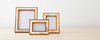 horn frames w/ teak border