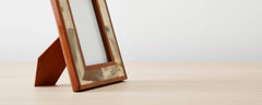horn frames w/ teak border