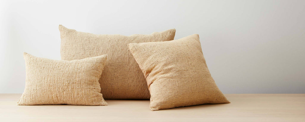 raw cotton silk flax pillows