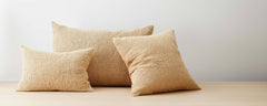 raw cotton silk flax pillows