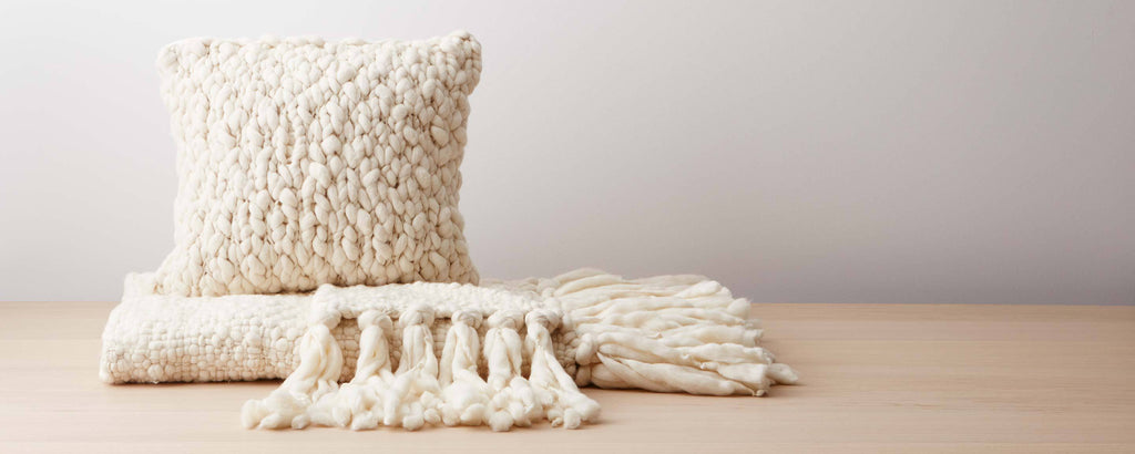 cloud pillow and throw