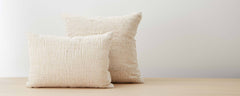 raw silk cotton natural pillows
