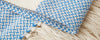 llama blue natural pillow and throw