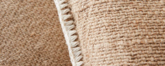jute cotton trim pillows