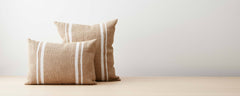 jute cotton stripes pillows