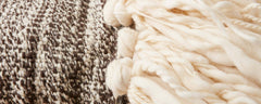 charcoal natural pillows and throw